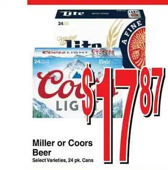 Super Saver Miller Or Coors Beer offer