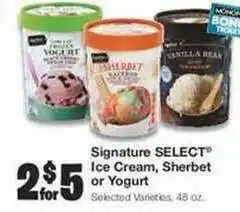 United Supermarkets Ice Cream, Sherbet Or Yogurt offer