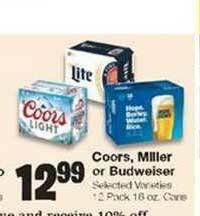 United Supermarkets Coors, Miller Or Budweiser offer