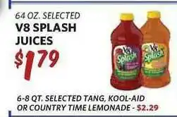 Breaux Mart V8 Splash Juices offer