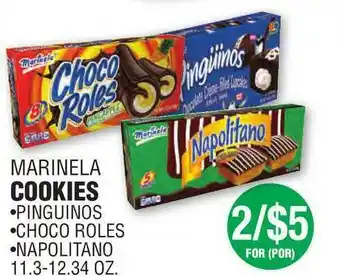 Carnicerias Jimenez Marinela Cookies Pinginos, Choco Roles, Napolitano offer