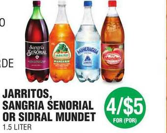 Carnicerias Jimenez Jarritos, Sangria Senorial Or Sidral Mundet offer