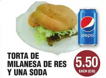 Torta De Milanesa De Res Y Una Soda