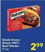Fairplay Steak Umms Sliced 100% Beef Steaks offer