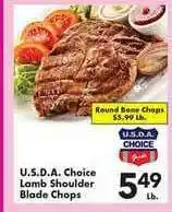 U.s.d.a. Choice Lamb Shoulder Blade Chops