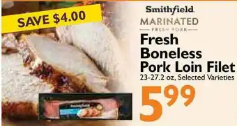 Festival Foods Fresh Boneless Pork Loin Filet offer