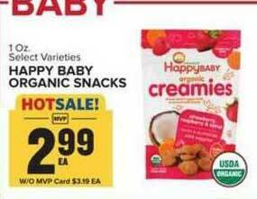 Food Lion Happy Baby Organic Snacks offer