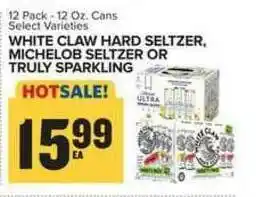 Food Lion White Claw Hard Seltzer, Michelob Seltzer Or Truly Sparkling offer