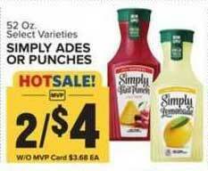 Food Lion Simply Ades Or Punches offer