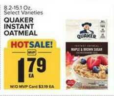 Food Lion Quaker Instant Oatmeal offer