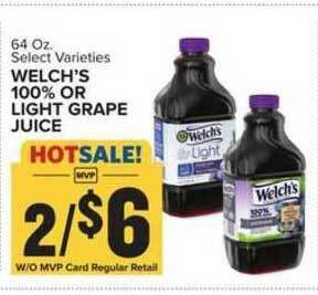 Food Lion Welch's 100% Or Light Grape Juice offer