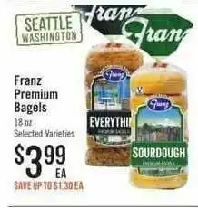 Haggen Food Franz Premium Bagels offer