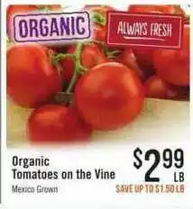 Haggen Food Organic Tomatoes On The Vine offer
