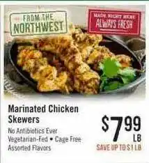 Haggen Food Marinated Chicken Skewers offer