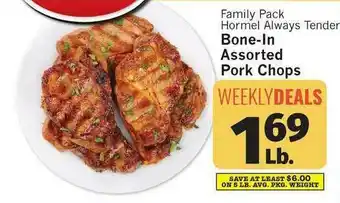 IGA Famly Pack Hormel Always Tender Bone-In Assorted Pork Chops offer