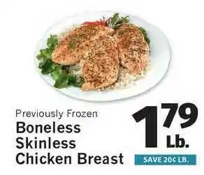 IGA Previously Frozen Boneless Skinless Chicken Breast offer