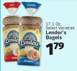 IGA Lender's Bagels offer