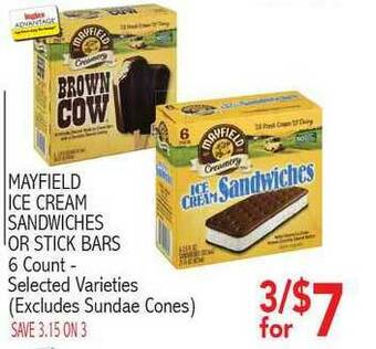 Ingles Markets Mayfield Ice Cream Sandwiches Or Stick Bars offer