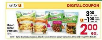 Jewel-Osco Green Giant Potatoes offer