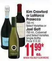 Jewel-Osco Kim Crawford Or Lamarca Prosecco Or Joel Gott offer