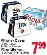 Jewel-Osco Miller Or Coors Or Miller Lite offer