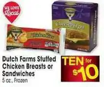 Jewel-Osco Dutch Farms Stuffed Chicken Breasts Or Sandwiches offer