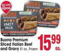 Jewel-Osco Buona Premium Sliced Italian Beef And Gravy offer