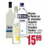 Jewel-Osco Plume & Petal Or El Jimador Tequila Or Svedka Vodka offer