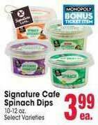 Jewel-Osco Signature Cafe Spinach Dips offer