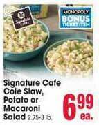 Jewel-Osco Signature Cafe Cole Slaw , Potato Or Macaroni Salad offer