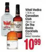 Jewel-Osco Vitali Vodka Or Canadian Club Or On The Rocks Cocktails offer