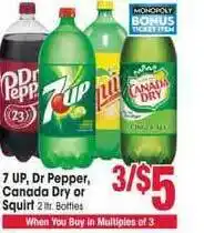 Jewel-Osco 7 Up , Dr Pepper , Canada Dry Or Squirt offer