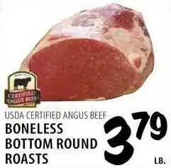 Karns Usda Certified Angus Beef Boneless Bottom Round Roasts offer