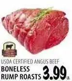 Karns Usda Certified Angus Beef Boneless Rump Roasts offer
