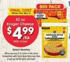 King Soopers Kroger Cheese offer