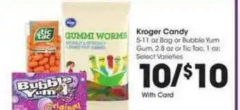 King Soopers Kroger Candy Or Bubble Yum Gum Or Tic Tac offer