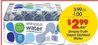 King Soopers Simple Truth Vapor Distilled Water offer