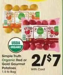 King Soopers Simple Truth Organic Red Or Gold Gourmet Potatoes offer