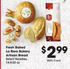 King Soopers Fresh Baked La Brea Bakery Artisan Bread offer