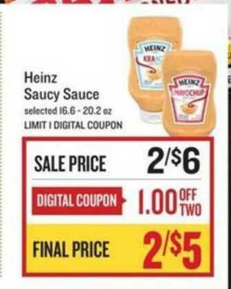 Lowes Foods Heinz Saucy Sauce offer