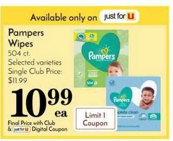 Pavilions Pampers Wipes offer