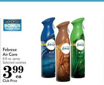 Pavilions Febreze Air Care offer