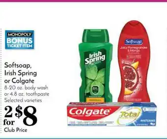 Pavilions Softsoap Irish Spring Or Colgate offer