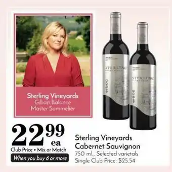 Pavilions Sterling Vineyards Cabernet Sauvignon offer