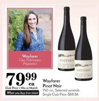 Pavilions Watfarer Pinot Noir offer