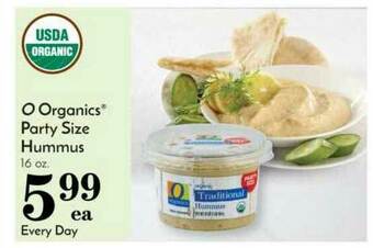 Pavilions O Organics Party Size Hummus offer