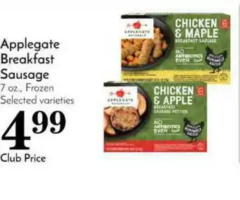 Pavilions Applegate Breakfast Sausage offer