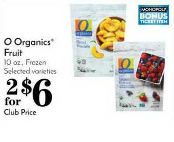 Pavilions O Organics Fruit offer