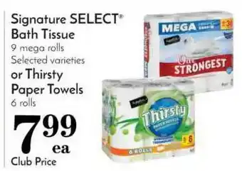 Pavilions BathTissue Or Thirsty Paper Towels offer
