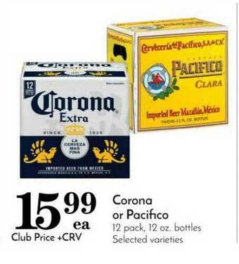 Pavilions Corona Or Pacifico offer